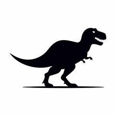 Obraz premium dinosaur T-rex silhouette vector