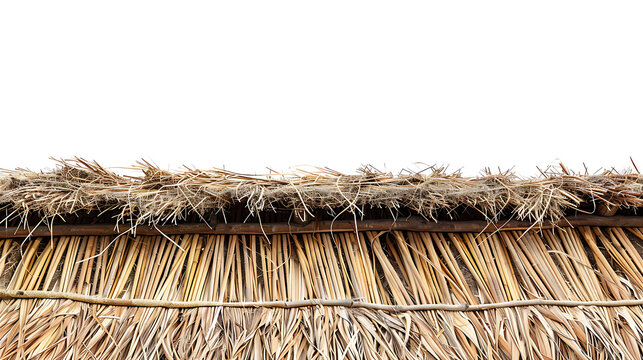 Detailed look at traditional thatched roof