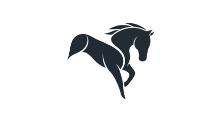 Obraz premium Stylized horse silhouette on white background