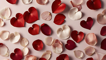 Velvet Heart Petals Love Romance Background Texture