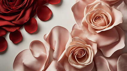 Luxurious Two Tone Rose Petal Texture Contrast Background