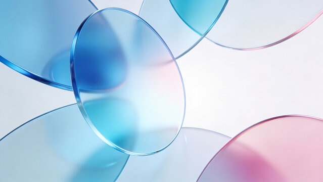 blurry gradient blue cyan white pink frosted glass effect colorful abstract glassmorphic background with blank space
