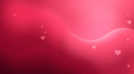 Flowing Ruby Gradient Background with Soft Hearts
