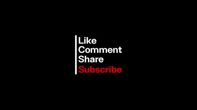 Minimalist subscribe comment like share animation. Animated thanks for watching youtube outro like comment share subscribe