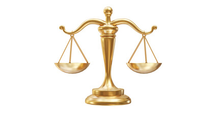 gold scales of justice 3d rendering