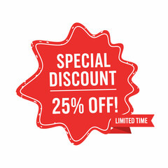 Bright Special Offer Label for Online Store Advertising