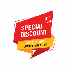 Graphic label discount sale tag use for shopping offer graphic design.