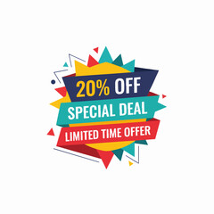 20Z% off Special discount editable text effect