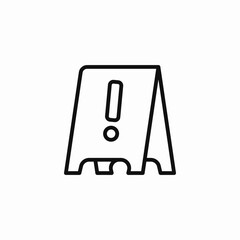 floor caution stand icon sign vector