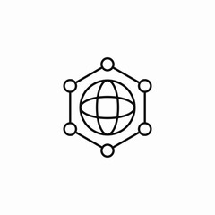 global network connection icon sign vector