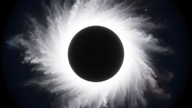 Total Solar Eclipse: Moon Blocks Sun, Revealing Fiery Corona in Space