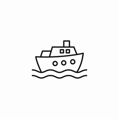 Obraz premium passenger vessel ocean icon sign vector
