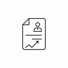 professional report growth icon sign vector