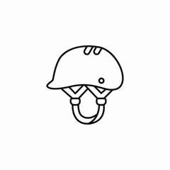 protective climbing helmet icon sign vector