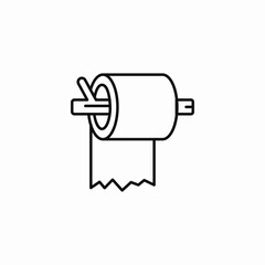 rolled bathroom paper icon sign vector