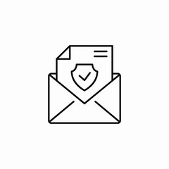 secure email document icon sign vector