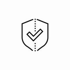 security shield check icon sign vector