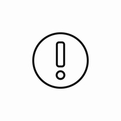 simple exclamation circle icon sign vector