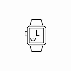 smart heartrate watch icon sign vector