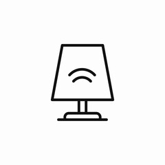 smart lamp wireless icon sign vector