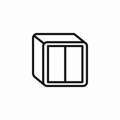 square two doors icon sign vector