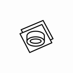 stacked photos tape icon sign vector