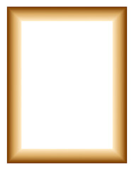 Obraz premium Soft beveled gold rectangular frame with subtle gradient border, elegant picture frame for artwork and photo display