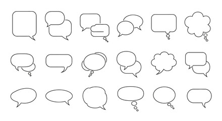 Fototapeta premium Speech bubbles collection. Communication concept.