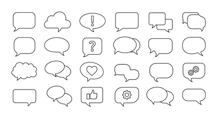 Obraz premium Speech Bubbles Collection: Communication Icons