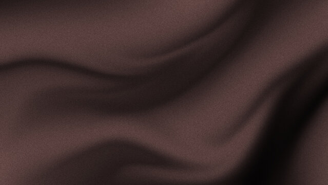 A close up of draped dark brown fabric displaying soft folds and texture