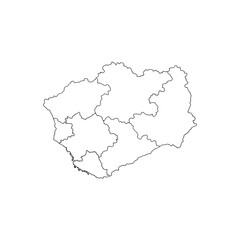 Obraz premium Sierra Leone Map with Provinces