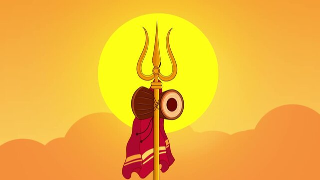 mahashivratri lord shiva trishul devotional animation