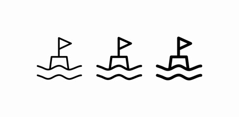 buoy flag ocean icon sign vector © Sevilkhanim