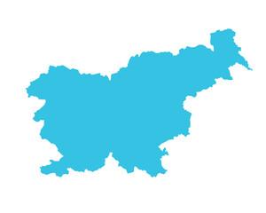 Obraz premium Map of Slovenia, sign silhouette. World Map Globe. Vector Illustration isolated on white background. Europe continent.