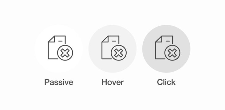 document with deletion cross icon sign vector