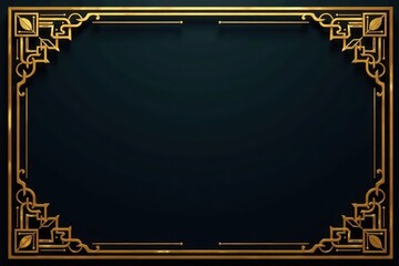 Elegant gold Art Deco frames, geometric patterns, modern design , abstract, vintage, classic