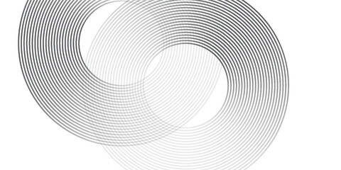 White geometric abstract background overlapping layers on bright space with line effect decoration. Circle style concept abstract