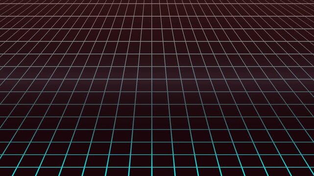 Dark grid pattern. Black background with turquoise grid lines. Seamless texture. Vector illustration. Geometric design element. Digital grid. Cyberpunk aesthetic. Futuristic background.