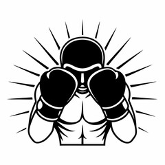 Boxer Silhouette Vector Illustration