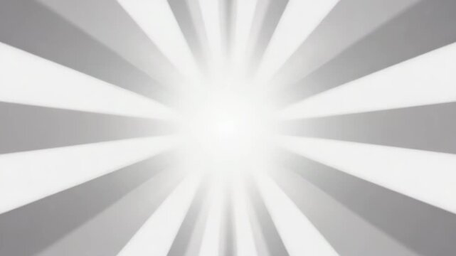 Abstract gray and white rays emanating from center burst pattern design element
