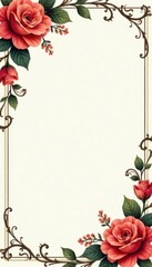 Elegant swirling floral frame, perfect for invitations , paisley, background