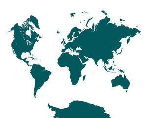 Fototapeta premium World Map, sign silhouette. World Map Globe. Vector Illustration isolated on transparent background.