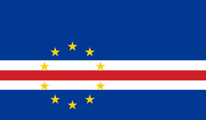 flag of Cape Verde icon vector illustration  © hana