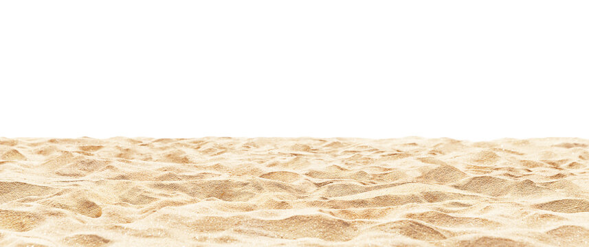 Panorama of tropical beach with white sand and turquoise water with copy space.