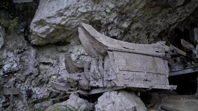 a traditional grave on the tana toraja 
