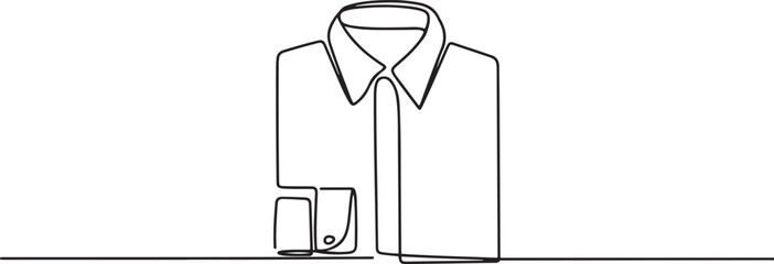 Fototapeta premium clean folded tidy shirt line art. one line Art icon drawing vector