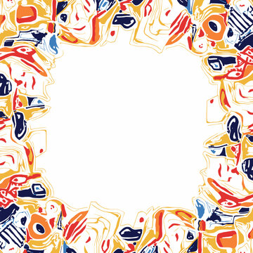 frame of colorful zebra