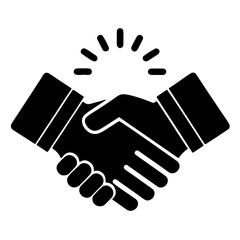 Obraz premium Handshake icon, Business agreement handshake vector