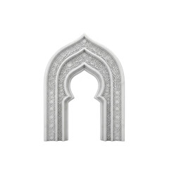 Ornate Archway with Intricate Arabesque Design on Transparent