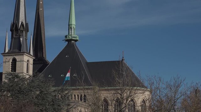 Notre-Dame Cathedral, Luxembourg is the Roman Catholic Cathedral. Grand Duchy of Luxembourg. It was originally a Jesuit church, and its cornerstone was laid in 1613. 